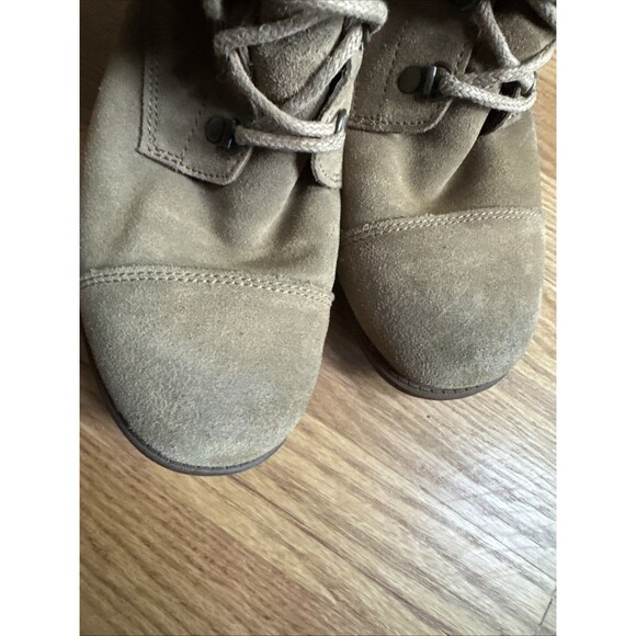 Ugg Gradin Boots Leather Women’s 8.5 Combat Lace Up Fold Down Sherpa - Picture 5 of 8